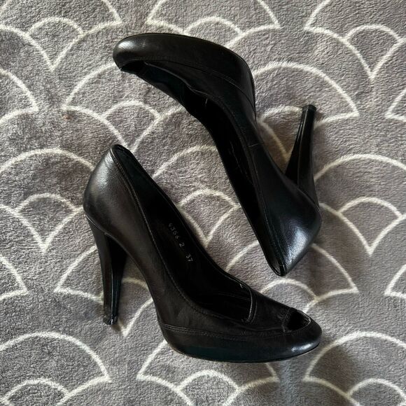 Pedro Garcia España High Black Women's Heels Sz 37 (US 6.5) - Picture 5 of 12